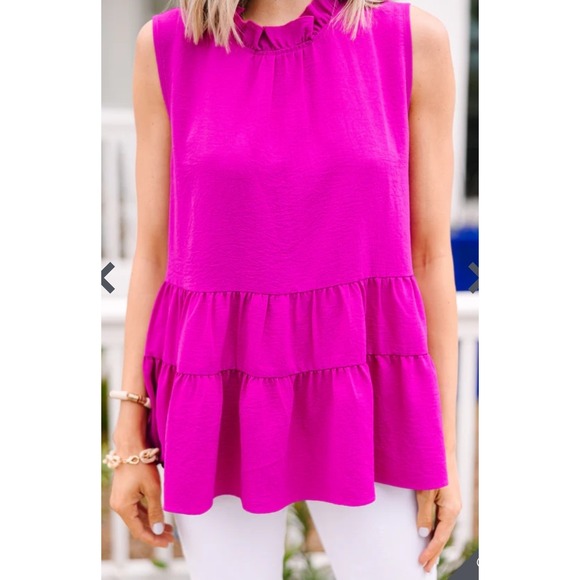 Shop the‎ Mint Medium Get a Reaction Tiered Tank - Picture 2 of 5